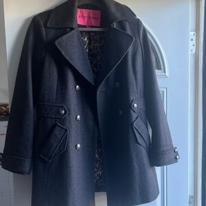Betsey Johnson Pink and Black Coat